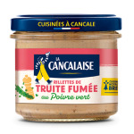 rillette de truite fumée au poivre vert