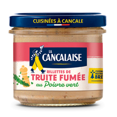 rillette de truite fumée au poivre vert