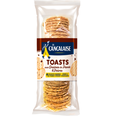 toasts au poivre et graines de pavot